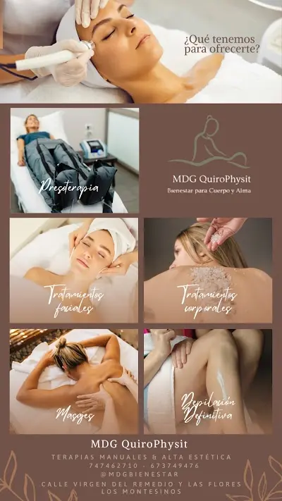 “MDG QUIROPHYSIT” Centro de masajes, estética de alta gama y nutrición. — Peluquería en Los Montesinos
